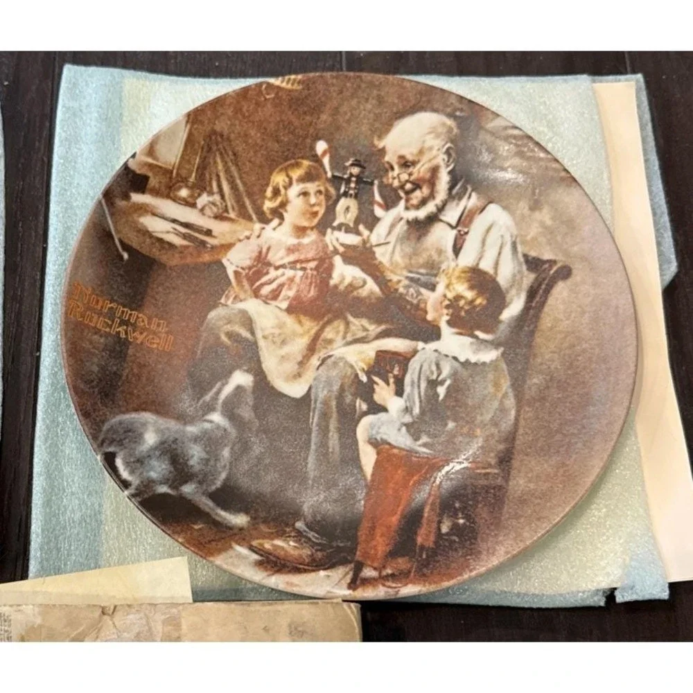 Knowles‎ Norman Rockwell Heritage Collection Plates Plate Set Of 3 Vintage